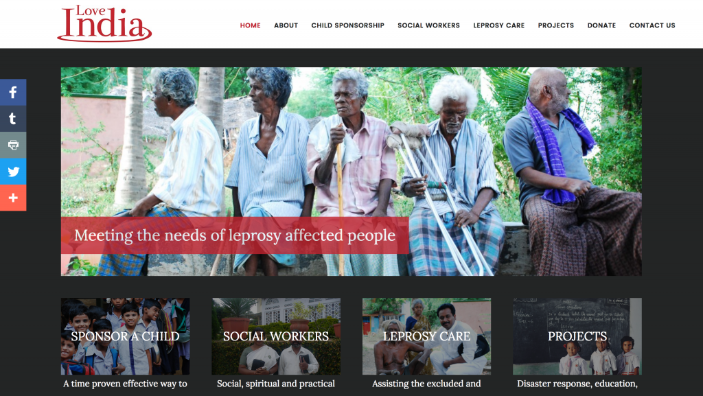 Template Charity Website - Love India