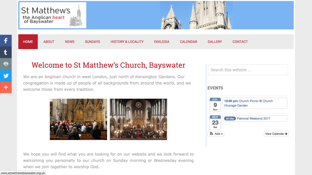 Template Website - St Matthew's Bayswater