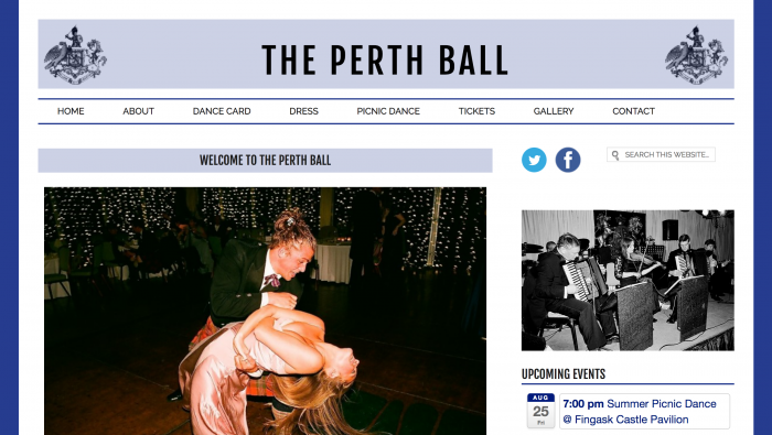 Template Website - The Perth Ball