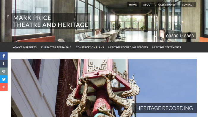 Template Business Website - Mark Price Theatre and Heritage