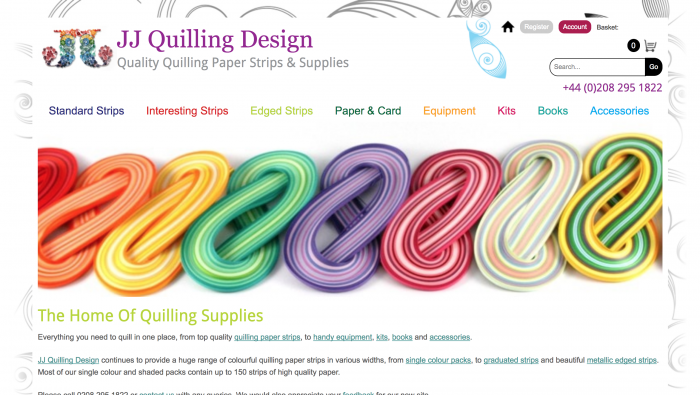eCommerce Business Website - JJ Quilling Design eCommerce Business Website - JJ Quilling Design
