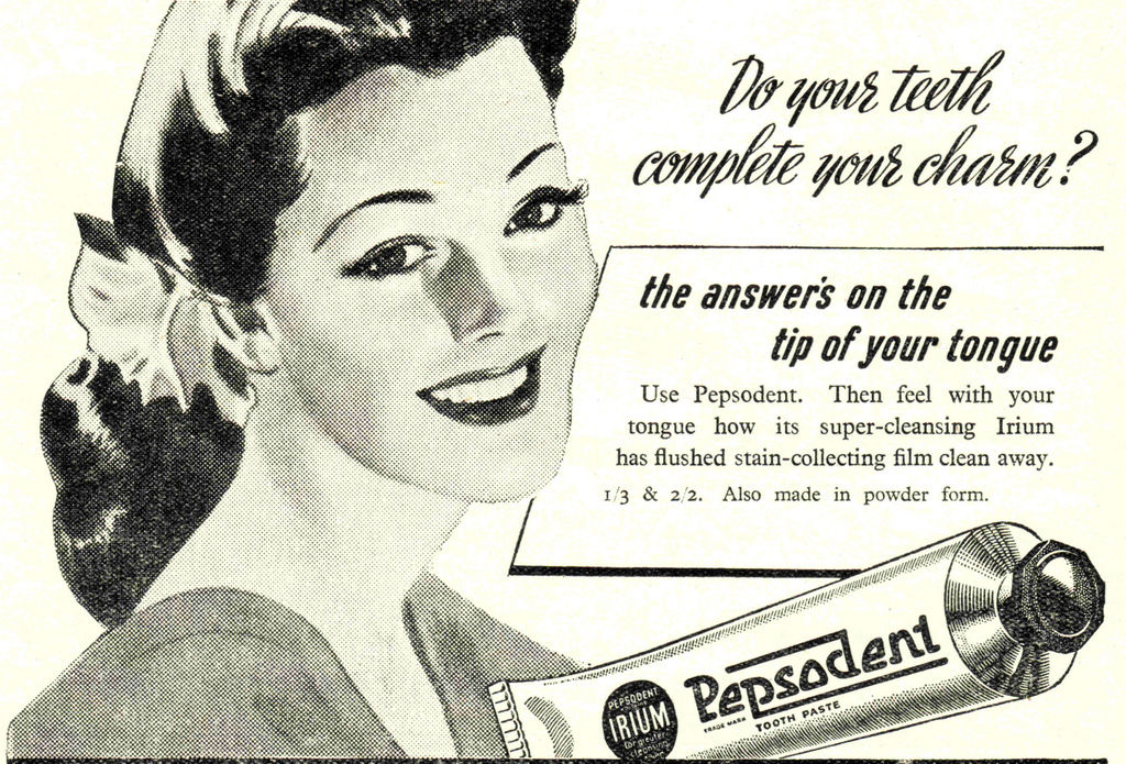 First example of Direct Response Marketing - the Pepsodent Film advert.
